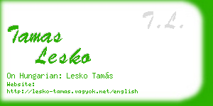 tamas lesko business card