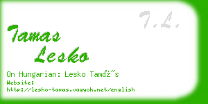 tamas lesko business card